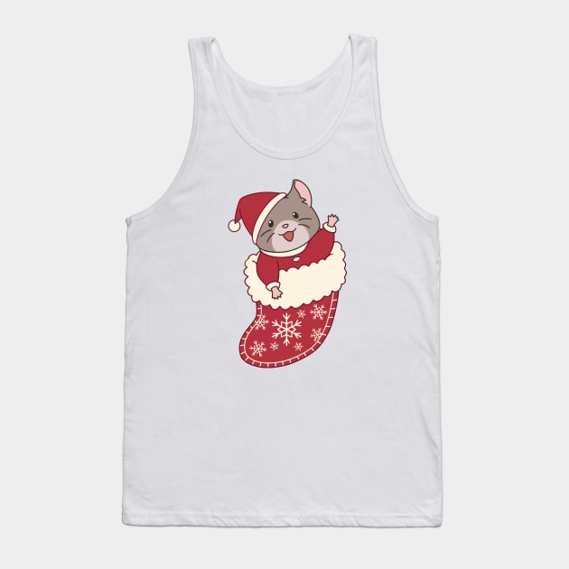 Cute Christmas mouse Tank Top by TomatoLacoon